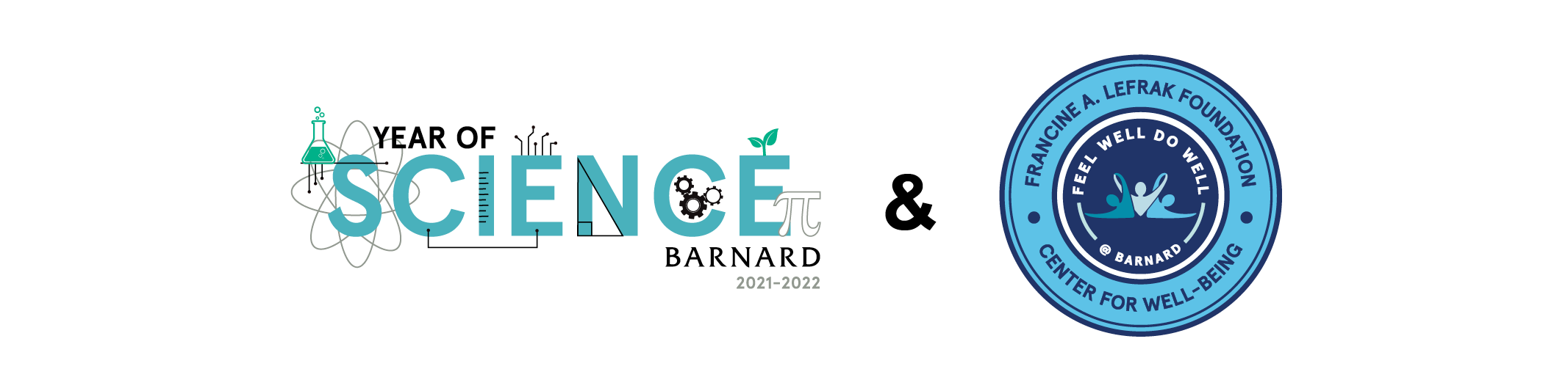 The Barnard Year of Science and LeFrak logos